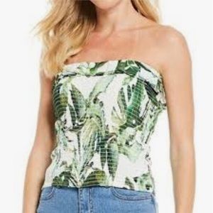 Gianni Bini Women’s Madeline Tube Smocked Top Size XL